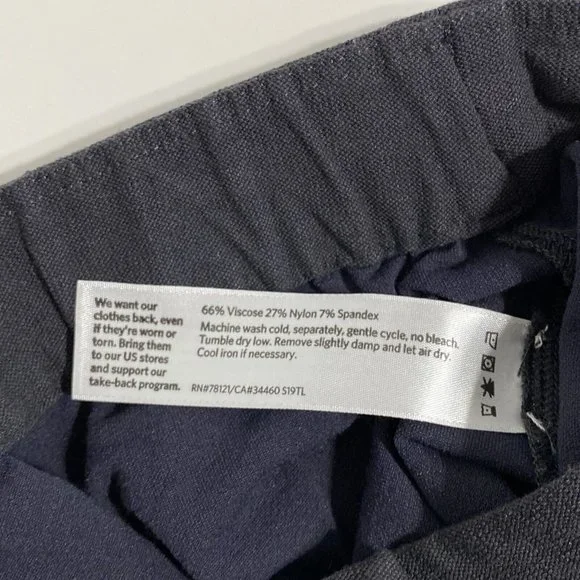 Eileen Fisher Pants Women's 4 PETITE Gray Cropped Washable Stretch Crepe - Picture 5 of 6